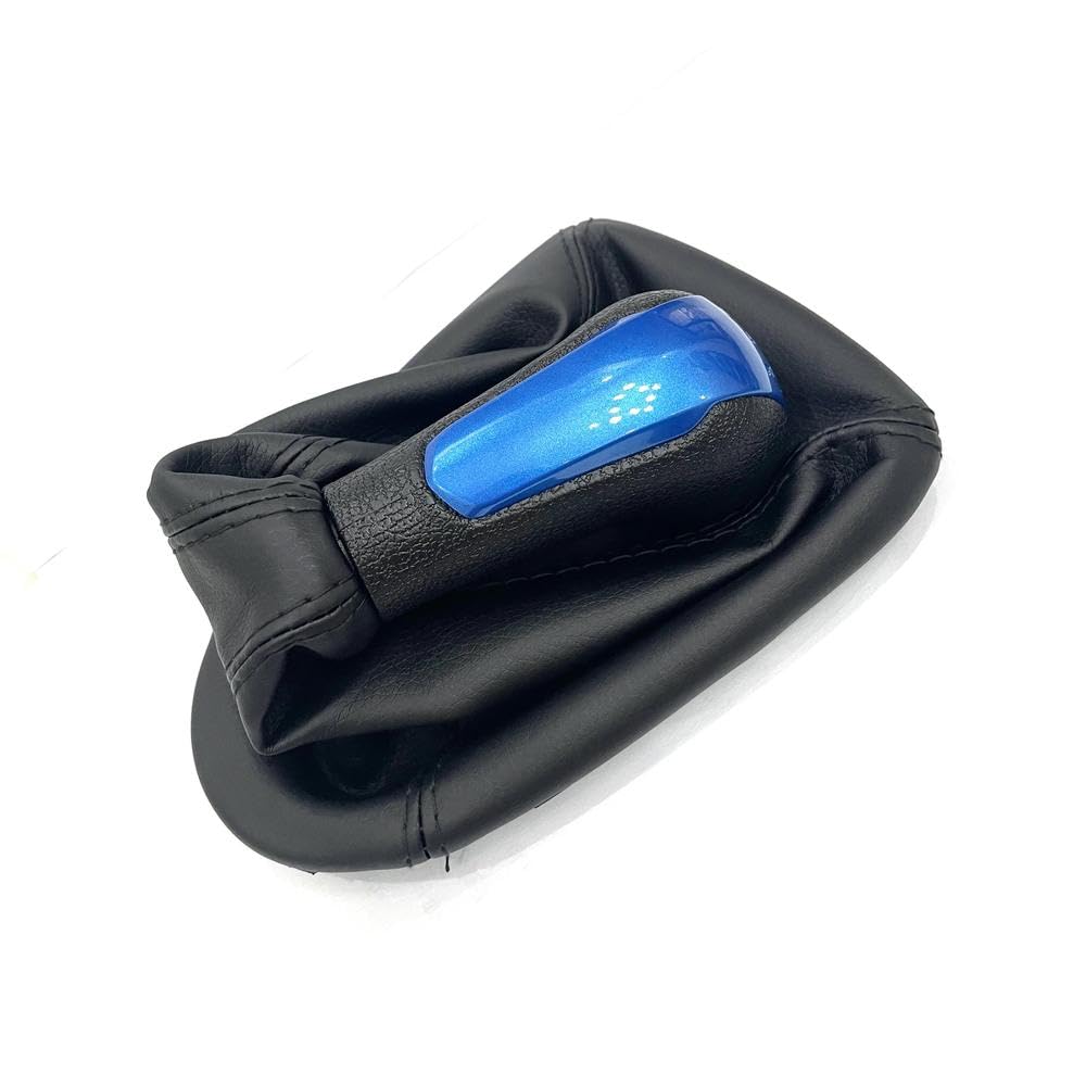 Sxqpocar With Boot Blue Plastic Gear Shift Lever Knob Manual 5 Speed Gearbox Handball For Chevrolet Spark 2011 2013+ Shift Lever Head(With Boot)