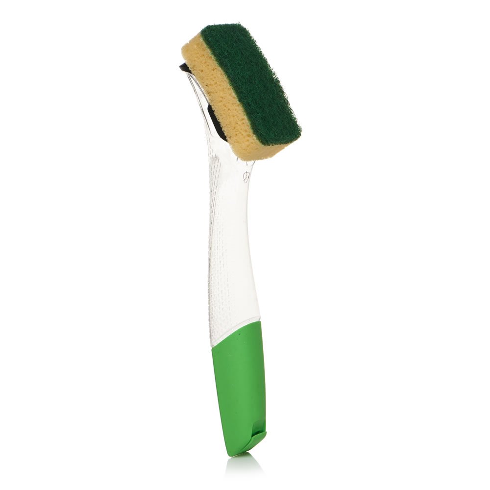 Dishmatic Fill and Clean Scourer with Re-Fillable Dish Washing Liquid Handle