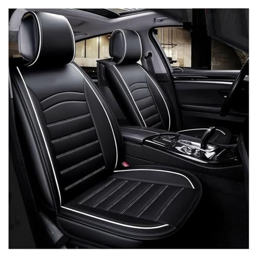 Housses de siège de voiture universelles en cuir PU noir pour sièges avant