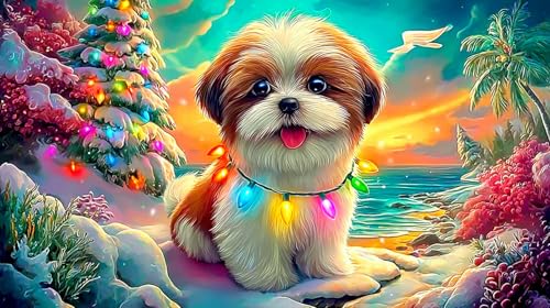 Puzzle de Shih-Tzu de 1000 piezas que une corazones mediante juegos educativos clásicos