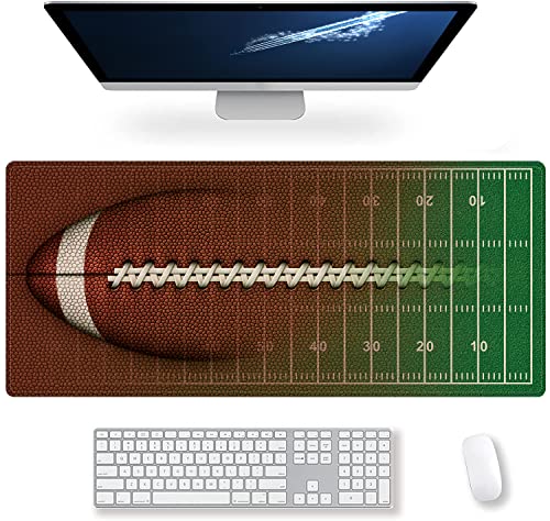 Extended Large Gaming Mouse Pad Football Field Xxl Size Keyboard Mouse Mat Desk Pad With Non Slip Rubber Base Stitched Edges Office Decor For Women Girls Men ,35.4 X 15.7Inch… #TOP6