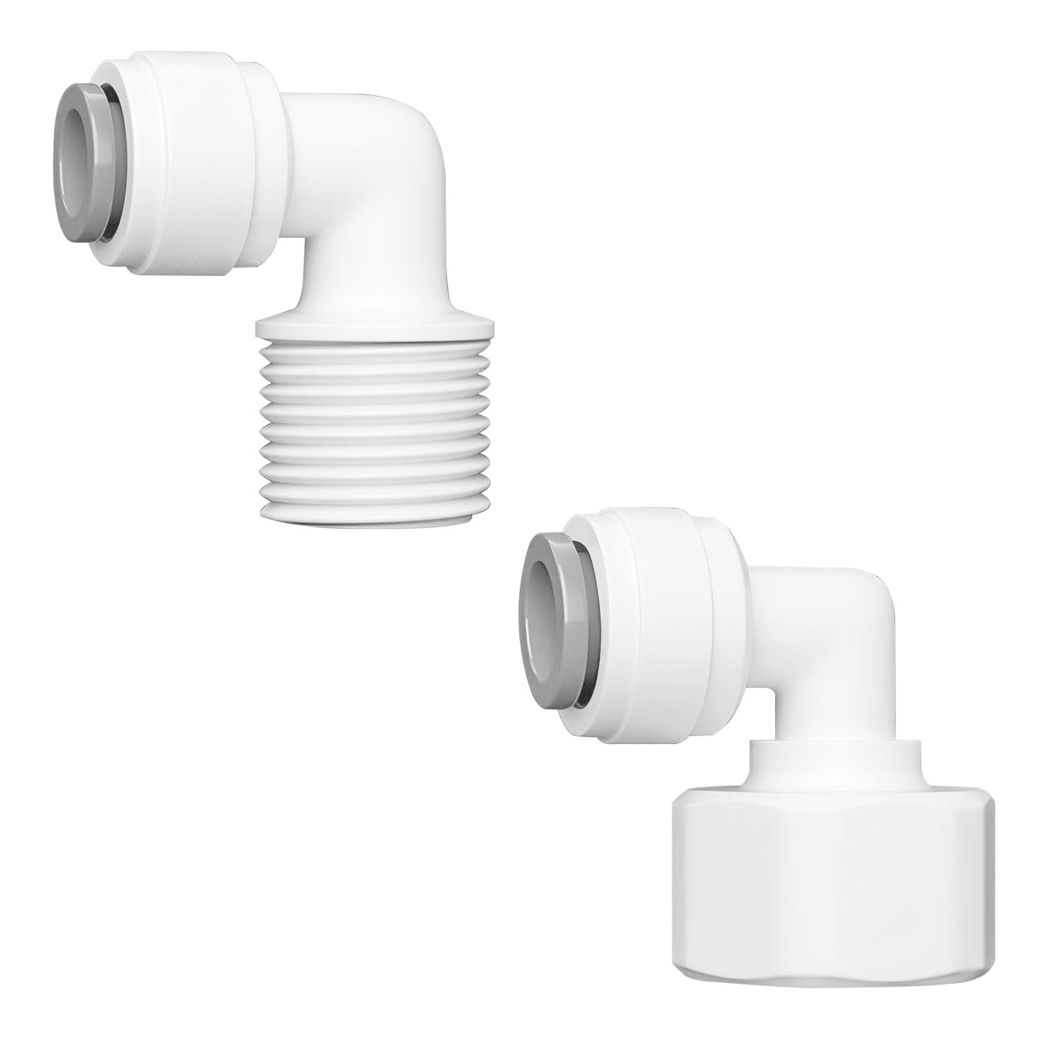 Qrity Conectores de Manguera Rectos de Agua RO, Conector Rápido Filtro Agua Adaptador, 1/2" Rosca Macho/Hembra Conector-1/4" Acoplamientos rápidos para filtros, para RO Inverso Ósmosis Sistema — view 39