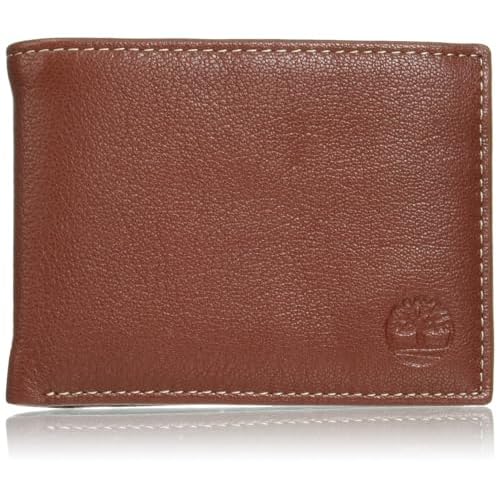 Timberland Men’s Leather Passcase Security RFID Wallet, Brown, One Size