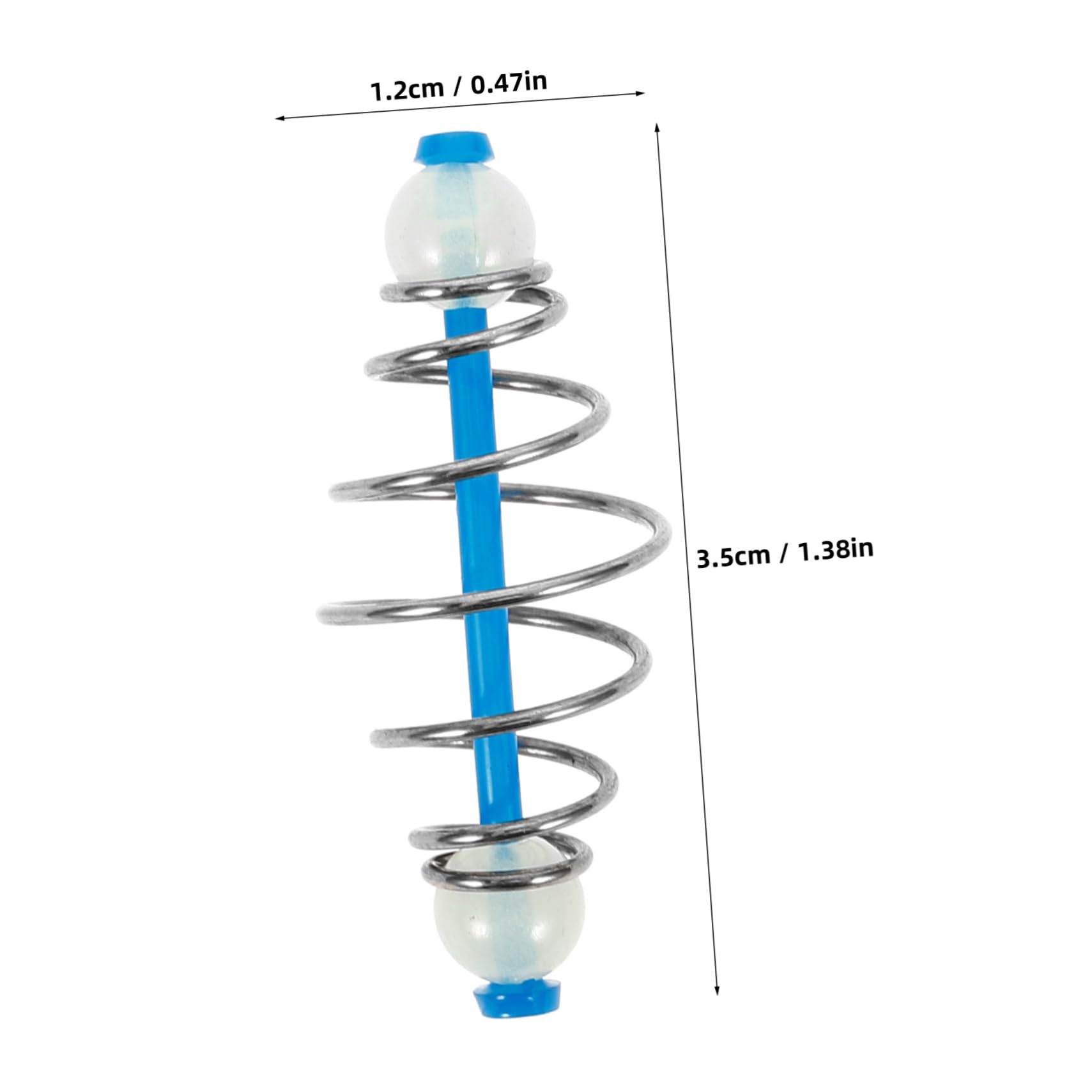 NULYLU Portable Spring Feeder 20pcs Night-Glow Lure Feeders Carp Fishing Bait Cages for Freshwater Easy Maintenance