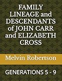 carro crossfire convertible  FAMILY LINEAGE and DESCENDANTS of JOHN CARR and ELIZABETH CROSS: GENERATIONS 5 - 9