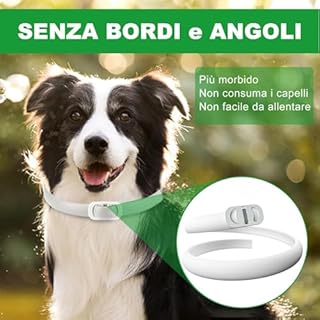 Collare Antiparassitario per Cani, Antiparassitario Collare Antipulci cane per Tutti i Tipi di Cani, Regolabile Impermeabile, 12 Mesi di Efficacia Protezione, 65cm Taglia Unica