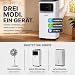 Olsen & Smith 9000 BTU Mobile Klimaanlage & Luftentfeuchter - 3-in-1 Klimagerät mit Abluftschlauch, Schiebefenster-Adapter, 24h-Timer & Fernbedienung - Leise Klimaanlage für Schlafzimmer & Büro, Weiß