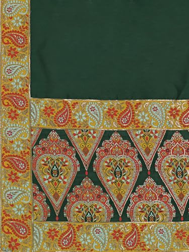 Image of PURVAJA Women's Jacquard Semi-Stitched Lehenga choli