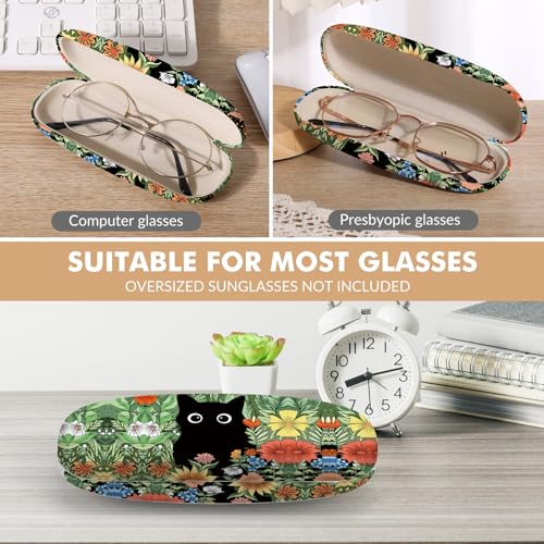 Image of Glasses Case Hard Shell,Portable Protective Eyeglasses Case, Eyeglass Holder Box with Cleaning Cloth, for men women