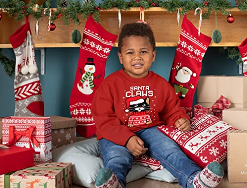 Santa Claws Sweatshirt Toddler Youth Kids Cat Ugly Christmas Sweater Style Small Red #TOP1