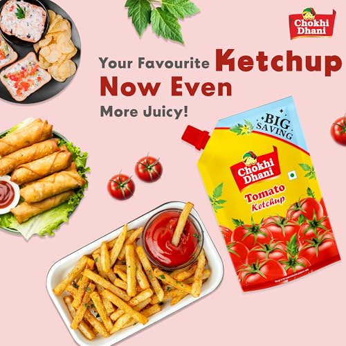 Image of Chokhi Dhani Foods Tomato Ketchup 950g | Classic Blend Made with Real Tomatoes | Rich, Thick & Tangy Taste | No MSG | 100% Vegetarian