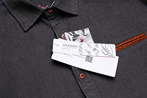 Coofandy Jeanshemd voor heren, denim shirt met lange mouwen, in cowboy-stijl, hemd voor heren, met Kent-kraag, geschikt voor de vrije tijd en zakelijk casual - Image 5