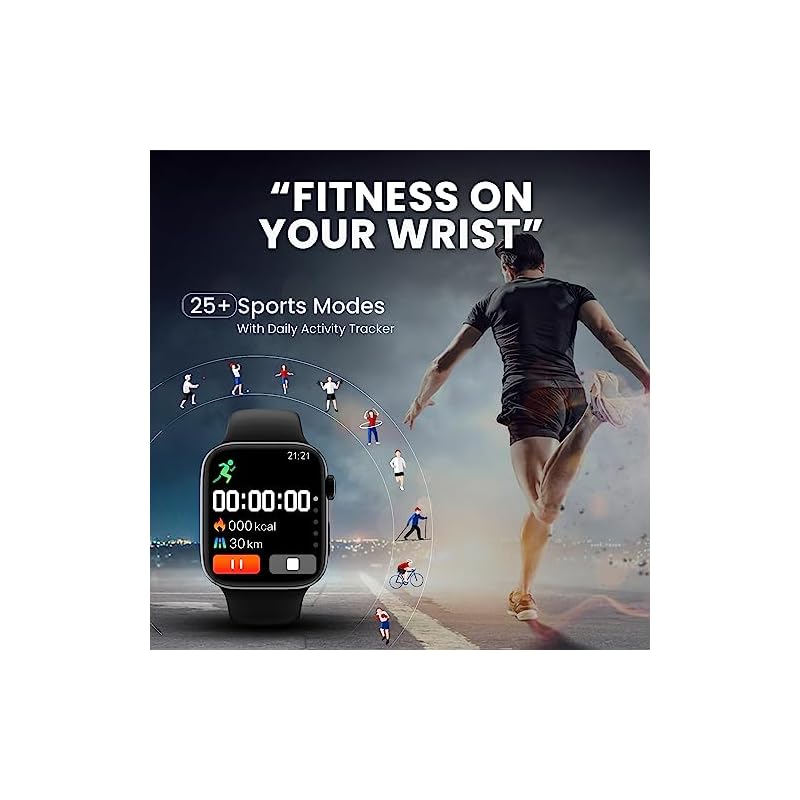 Kratos SW15 Smart Watch for Men and Women with Bluetooth Calling, 1.85" HD Display, IP67 Water Resistant, Long Battery Life, 25+ Sport Modes,SpO2 & Health Monitoring, Smart Watch with 200+ Watch Face - Image 5