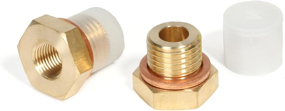 2PCS 18 Female NPT to M14x1.5 Male Brass Pressure Temperature Gauge Sender Adapter AFEPCGQ204_2PCS