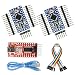 Produktbild WayinTop 2 Stücke Pro Mini Modul 5V 16MHz ATmega328P Entwicklerboard für Arduino + FTDI Serial Adapter FT232RL USB zu TTL Adapter Modul 3,3V 5V + 30cm USB zu Mini 5Pin Kabel + 10Pin 20cm Jumper Wire