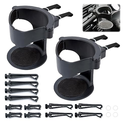Getränkehalter für Auto, 2 Stück – Universell verstellbar für Kaffeebecher und Getränkedosen bis 8,5 cm Durchmesser, Schwarz Getränkehalter für Auto, 2 Stück – Universell verstellbar für Kaffeebecher und Getränkedosen bis 8,5 cm Durchmesser, Schwarz