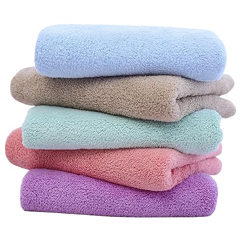 La Mejor Lista de Toallas para lavarse la cara comprados en linea. 48 DEARMAMY 5 Piezas Desmaquillantes De Microfibra Toallas Microfibra Toalla Microfibra Toalla De Lavado De Cara Toalla De Limpieza Toalla Facial Rosa