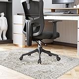 Famibay Office Chair Mat for Hardwood Floor 90x120cm Beige Brown Floor Protector for Office Chair Non Slip Rubber Computer Desk Chair Mat for Hard Floor Washable Vintage - Image 1