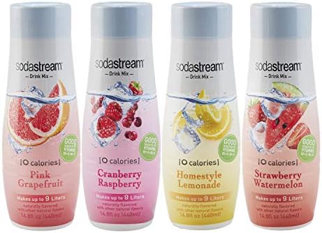SodaStream Variety Pack Drink Mixes, 0 Calories, 14.8 Fl Oz (Pack of 4)