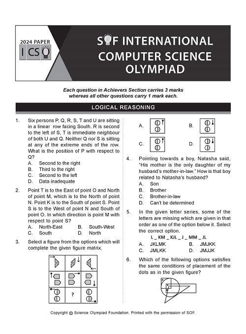 Image of (Old Edition)International Computer Science Olympiad Work Book -Class 10