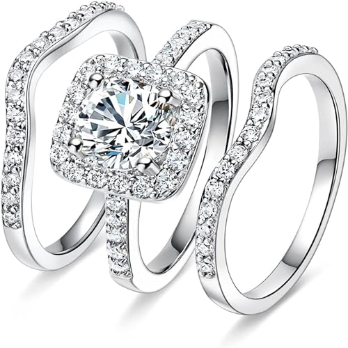 Clearance Items Anillos De Plata 925 Para Mujer Daily Deals Haul Store Warehouse Amazon Warehouse Deals Clearance Cubic Zirconia Promise Rings Stackable Wedding Rings Jewelry For Brides Gift