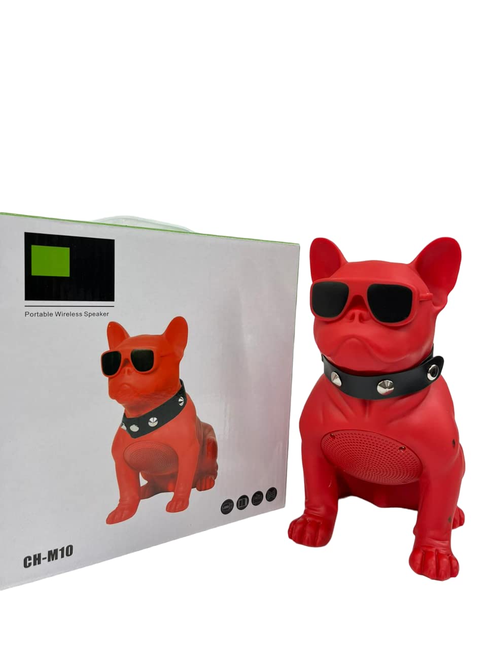 SOUND HIT Dog Shape Bluetooth Speaker, Portable Wireless Speaker with Built-in Microphone, Creative Bass Stereo, Bluetooth, USB, SD Card Reader, Travel, Outdoor, Home Decor. (Red)