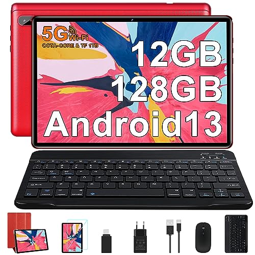 FACETEL Tablet 10 Pollici Android 13 Tablet 12GB RAM+128GB ROM (TF 1TB), Tablets PC 5G+2.4G WiFi...