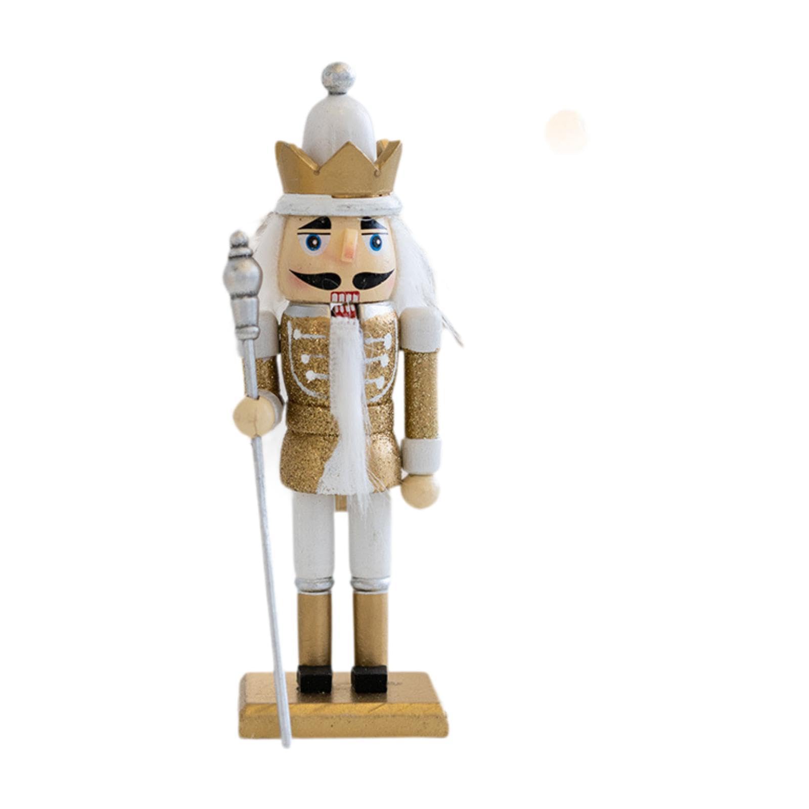 Nutcracker Figure Figurine Figurative Haut de Gamme en Bois Peint Or Traditionnel