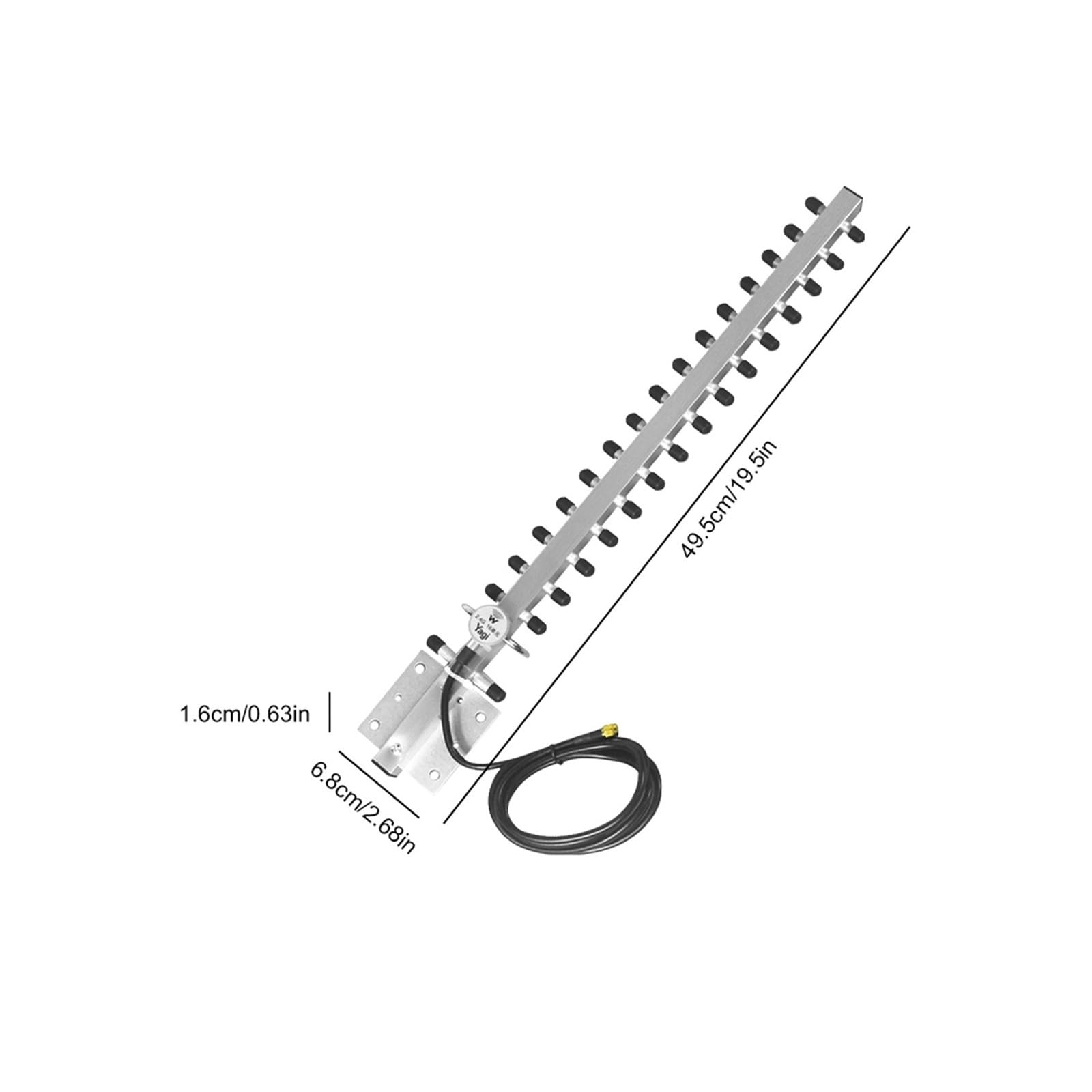 Antenne WiFi 25dBi À Gain Élevé for L'extérieur | Conception directionnelle, connecteur RP-SMA, résistant aux intempéries, couverture longue portée, for routeurs/modems