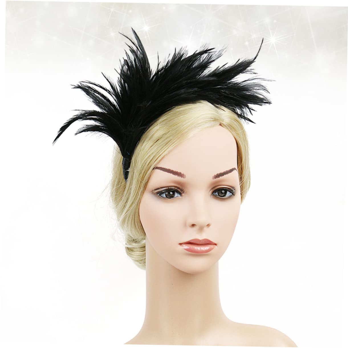 Baluue 3stücke Haarschmuck Für Bräute Eleganter Haarschmuck Mit Federn Und Für Hochzeiten Partys Und Fotoshootings Teiliges Schwarz Leicht Und Rutschfest Für Besondere Anlässe