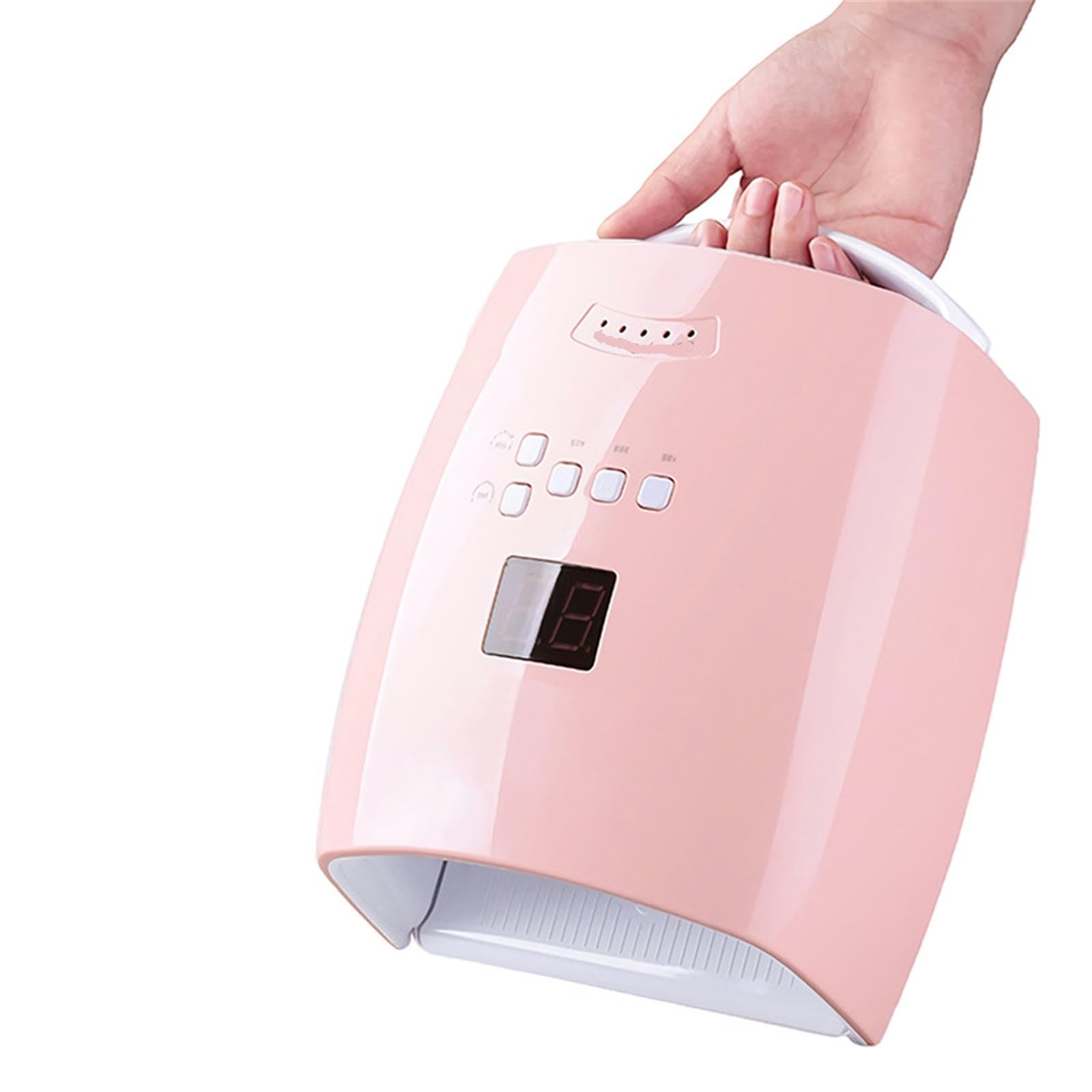 Lampa do utwardzania paznokci 66W Akumulatorowa Lampa Do Zdobienia Paznokci Profesjonalna Suszarka Lakierów Żelowych Bezprzewodowa Maszyna UV LED(Pink)