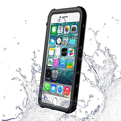 MPSTG iPhone 7 Plus Waterproof Case,iPhone 8 Case, Dust Proof, Snow Proof, Heavy Duty Shock Proof Case with Touched Transparent Screen Protector, Protective Case for Apple iPhone 7/8 Plus-Black