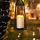 Homemory Outdoor Wasserdicht Flammenlose Kerzen, LED-Kerzen, Batteriebetriebene Kerzen mit Fernbedienung Timer, Elektrische gefälschte Kunststoff-Kerzen, Dunkel Elfenbein, 3er-Set