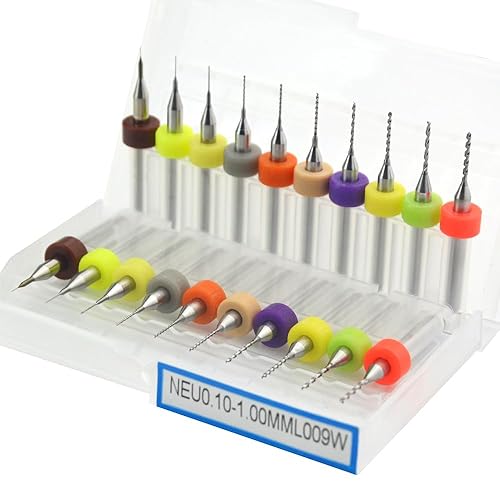 Miniatura 4 de XINGYHENG 20pcs PCB placa de circuito de impresión de carburo de acero de tungsteno micro brocas conjunto vástago 0.004 in a 0.039 in (2cada)