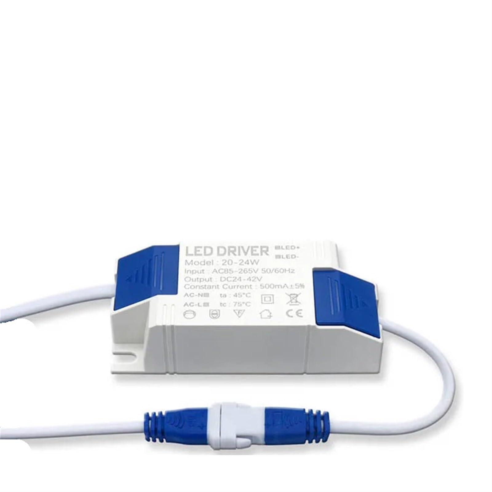 FCARUMIQP DC24-42V LED Power Supply 20-24W 500mA 600mA Driver Adapter AC85-265V Lighting for Panel Light Downlight DIY