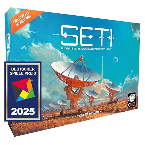 CGE Czech Games Edition SETI: Auf der Suche nach außerirdischem Leben - Astronomisches Brettspiel im Weltall - Strategisches Sci-Fi-Erkundungsspiel im Kosmos - Deutsch - 1-4 Spieler - ab 14 Jahren