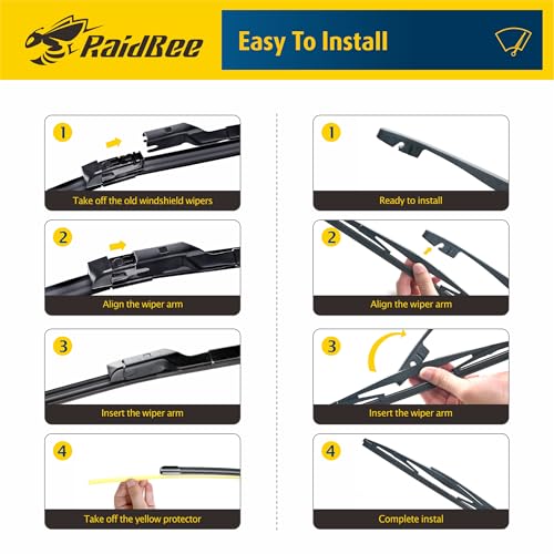 Image of Raidbee Windshield Wiper Blades Replacement for Subaru Outback 2020 2021 2022 2023 2024 2025 All-Season OEM Quality 3 Pack 26 inch+18 inch+16 inch
