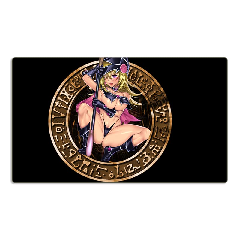 Mlikemat New Playmat Magi Magi Magician Gal TCG CCG Trading Card Game Mat Without Zones + Free Bag (ZD039-436-K- no Zones)