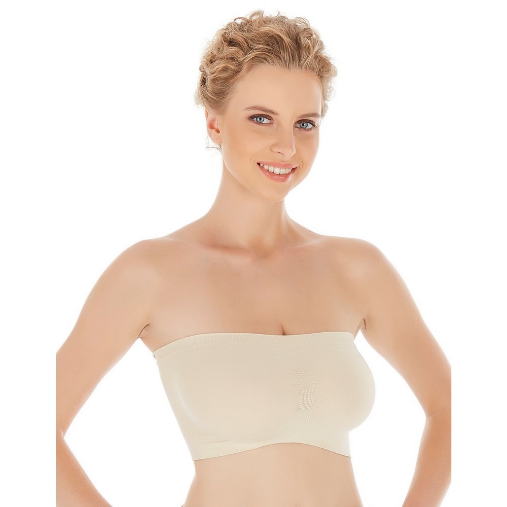 Strapless Bandeau Bralette Seamless Tube Bra Top