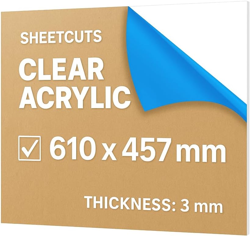 610mm x 457mm acrylic sheet, 3mm thickness, perfect for replacement greenhouse glass