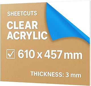 610mm x 457mm acrylic sheet, 3mm thickness, perfect for replacement greenhouse glass