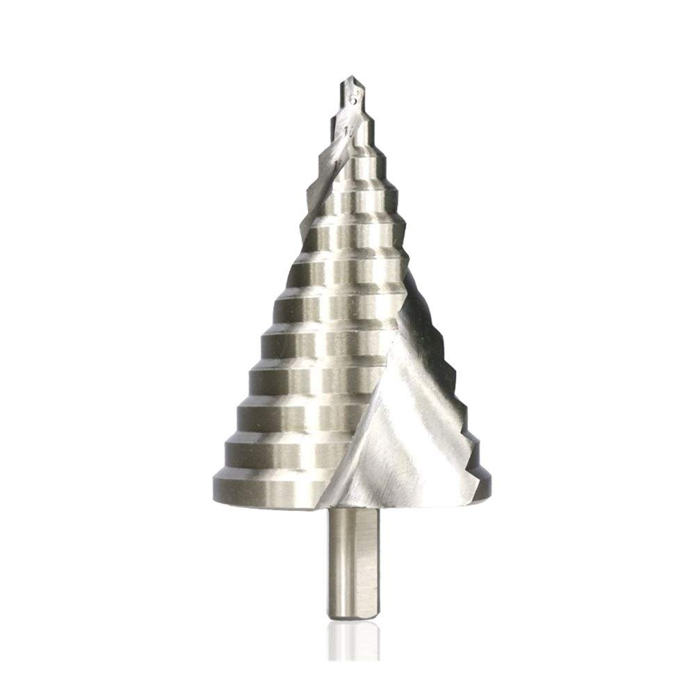Punta per trapano a gradini in metallo HSS con codolo rotondo a gradino, 1 pezzo 6-60 mm a spirale per legno (colore 1 pezzo 6 60 mm)
