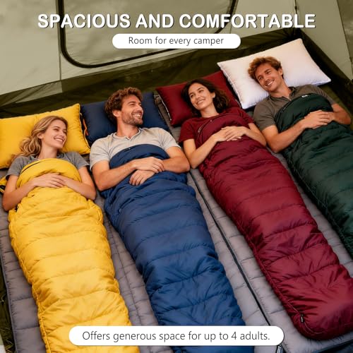 Image of Inflatable Tents for Camping,Easy Blow Up Tent with Hand Pump,4 Seasons Waterproof Air Inflatable Camping Tent House for Family Weekend Camping