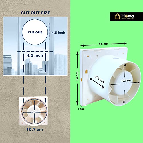 HEWA 4 inch 100% Copper Exhaust Fan - Image 3