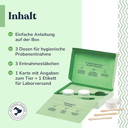 felmo Wurmtest-Kit für Hunde und Katzen – Nachweis von Hakenwürmern, Peitschenwürmern, Spulwürmern & Giardien, Laborergebnisse in 2–3 Werktagen, ideale Ergänzung zum Tierarztbesuch