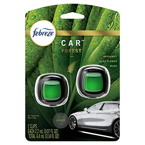 Image of Febreze Vent Clip Car Air Freshener, Odor Eliminator for Strong Odors, Forest, 2 Count