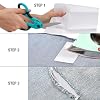 SINGER 00097 Iron-On Mending Fabric, Fabric Patch for Mending ClothesWhite, White