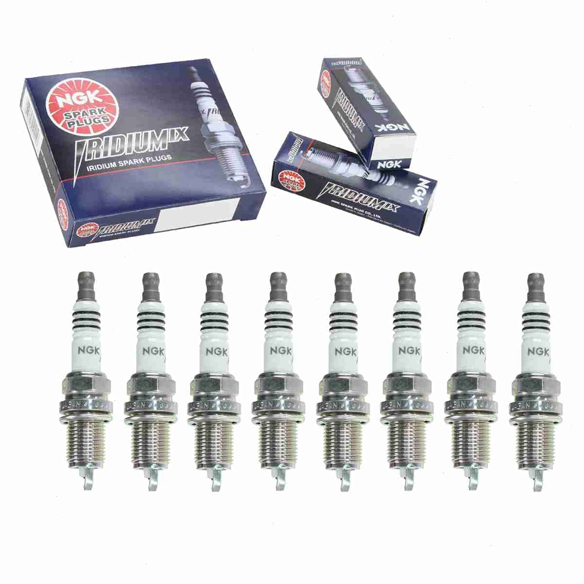 8 pc NGK Iridium IX Spark Plugs compatible with Dodge Durango 4.7L 5.2L 5.9L V8 1998-2007