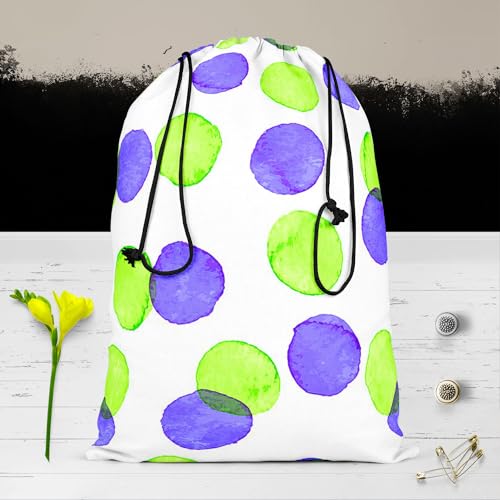 Image of ArtzFolio Watercolor Dots D4 | Reusable Sack Bag | Bag for Gym, Storage, Vegetable & Travel