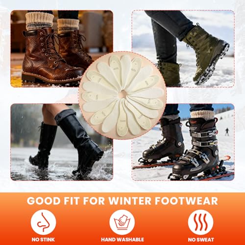 24 Pares Plantillas Unisex de Lana para Invierno miniatura 6